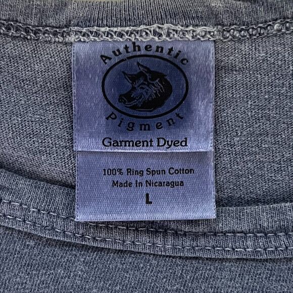 Texas Flag Port Aransas Texas Men's Large Heather Blue Ring Spun Cotton Tank Top - Picture 8 of 10